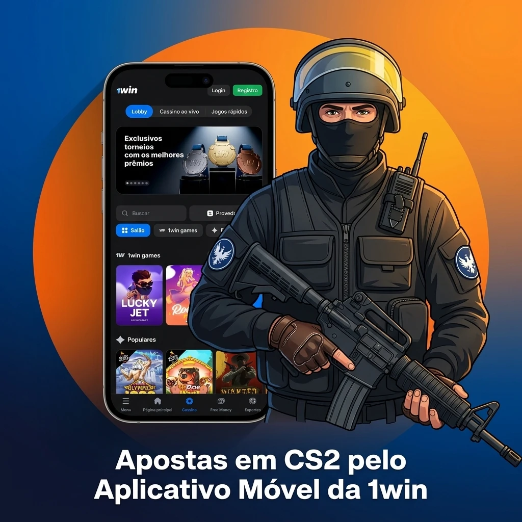 Aplicativo móvel da 1win para apostas em CS2 com mercados ao vivo no Android e iOS