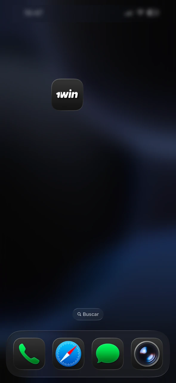 Abra o aplicativo 1Win através do ícone na tela inicial do seu celular.