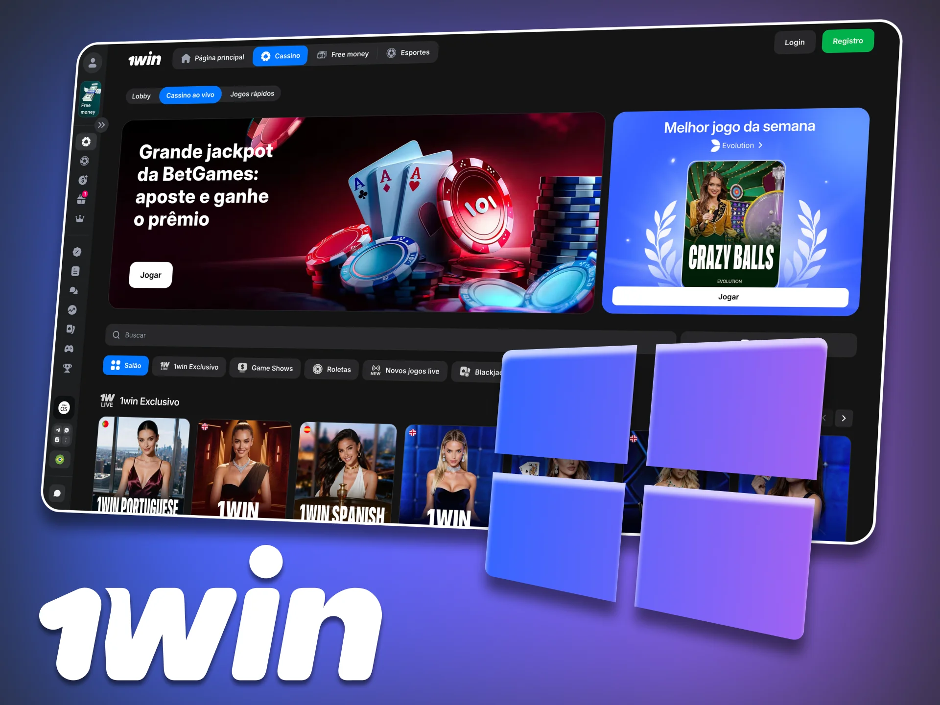 Use o aplicativo 1Win para desktop para uma melhor experiência no cassino.