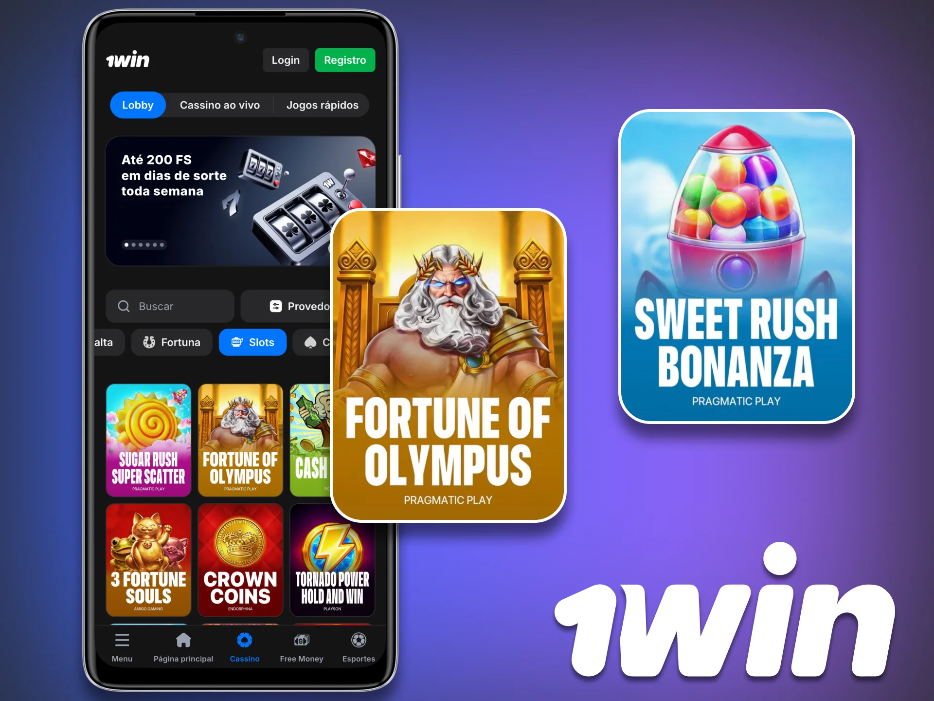 Jogue jogos de caça-níqueis sem interrupções no seu celular com o aplicativo 1Win.