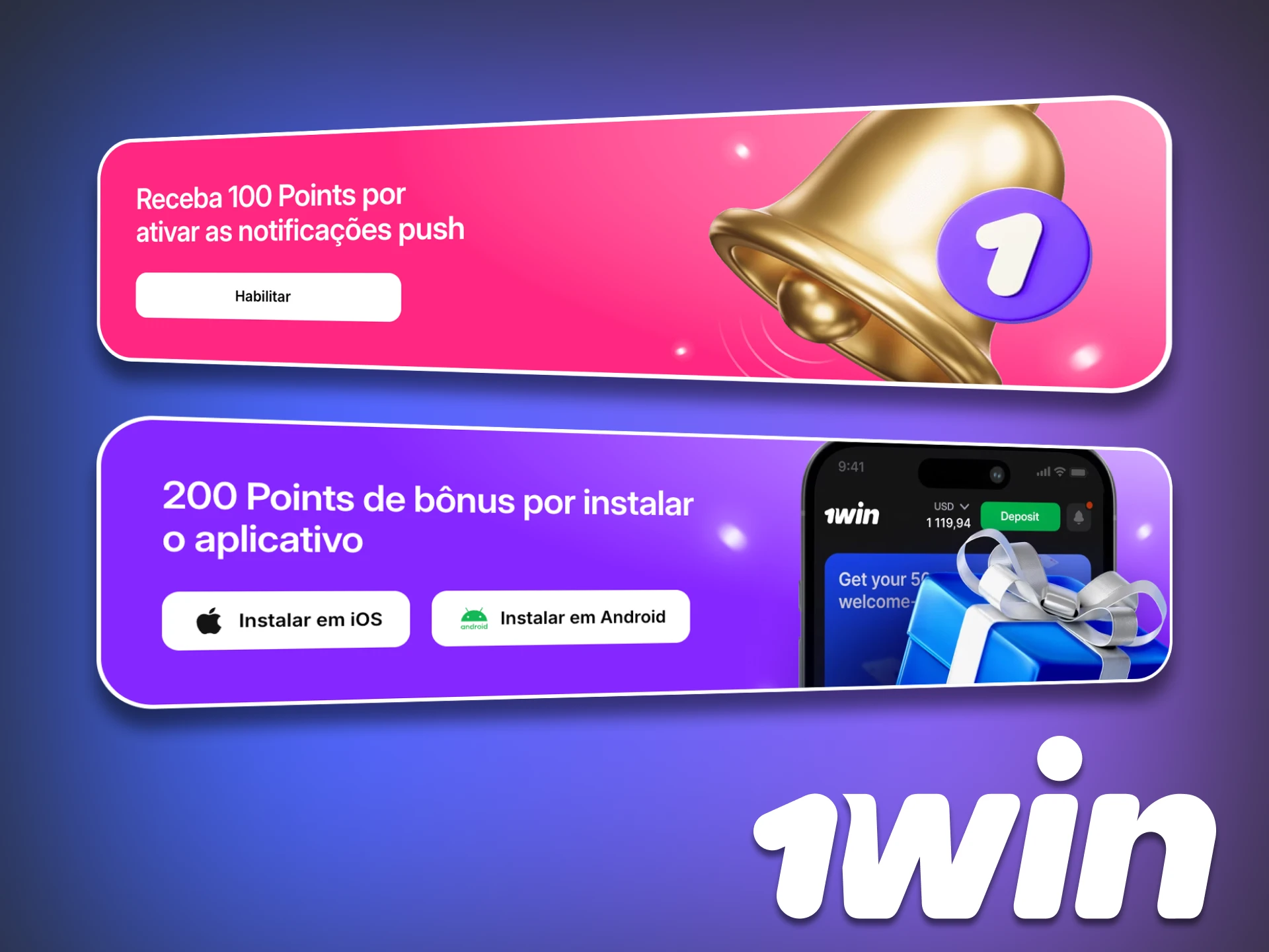 Saiba mais sobre os bônus ao se cadastrar no 1Win.