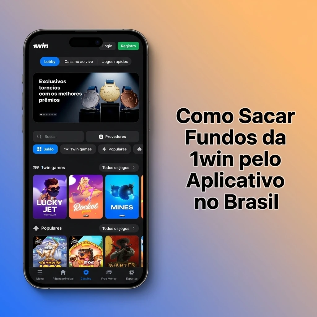 Passo a passo para sacar fundos pelo aplicativo da 1win no Brasil diretamente pelo celular